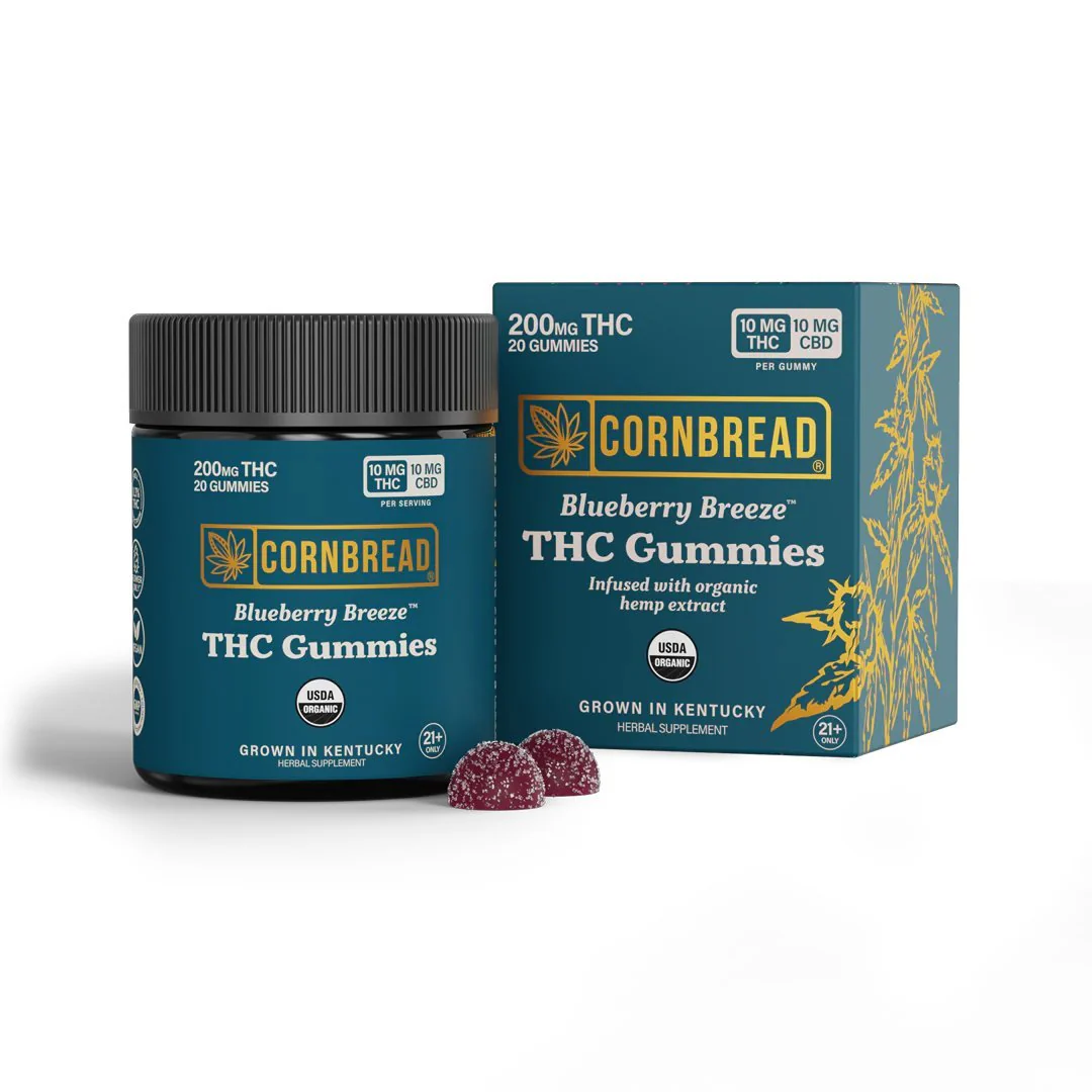 Cornbread Farms THC Gummies - 10mg - Blueberry Breeze Flavor
