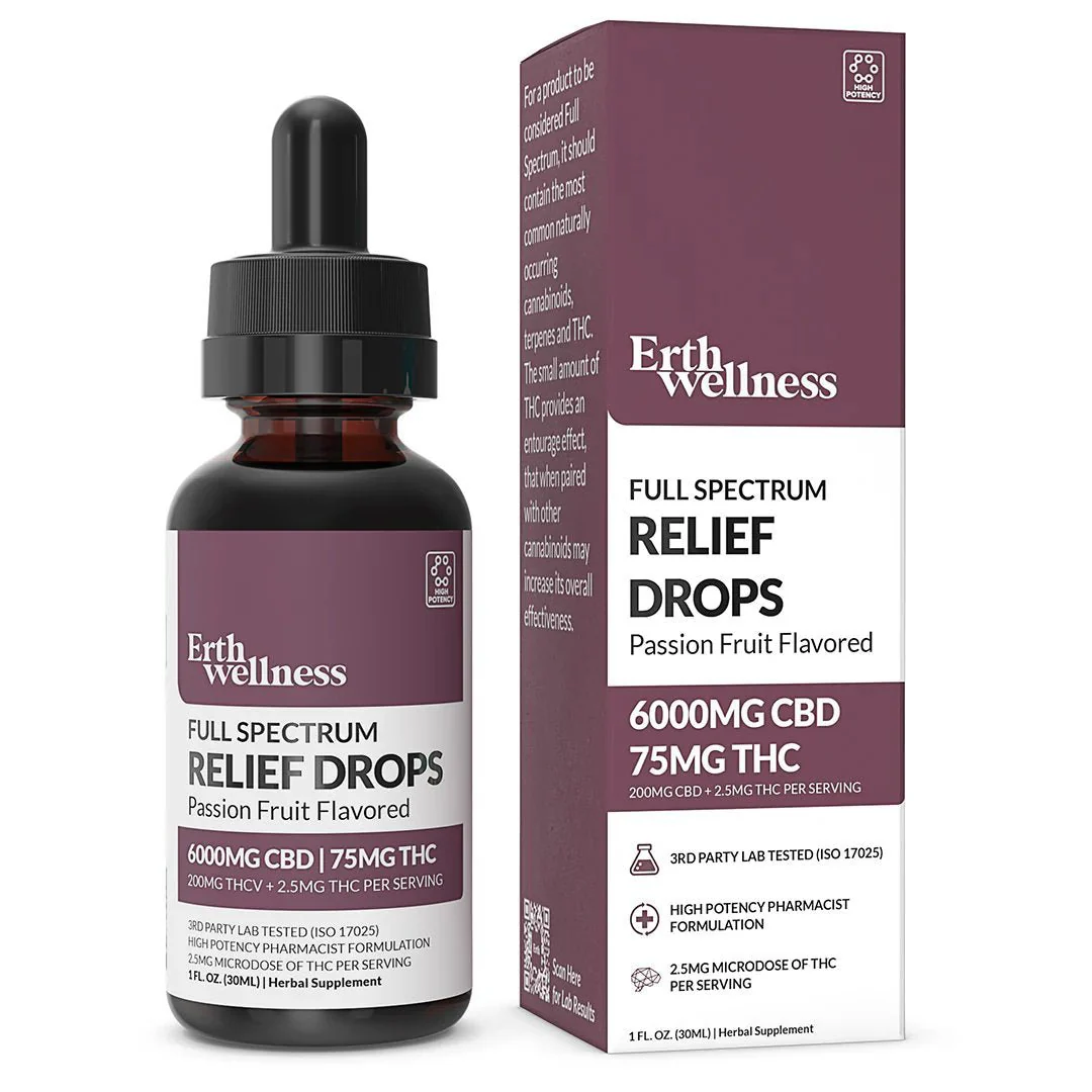 Erth Wellness Full Spectrum RELIEF- Passion Fruit - 6000mg