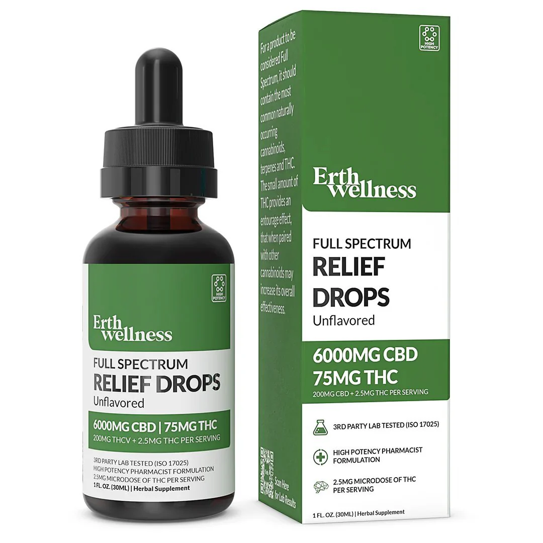 Erth Wellness Full Spectrum RELIEF- Unflavored - 6000mg