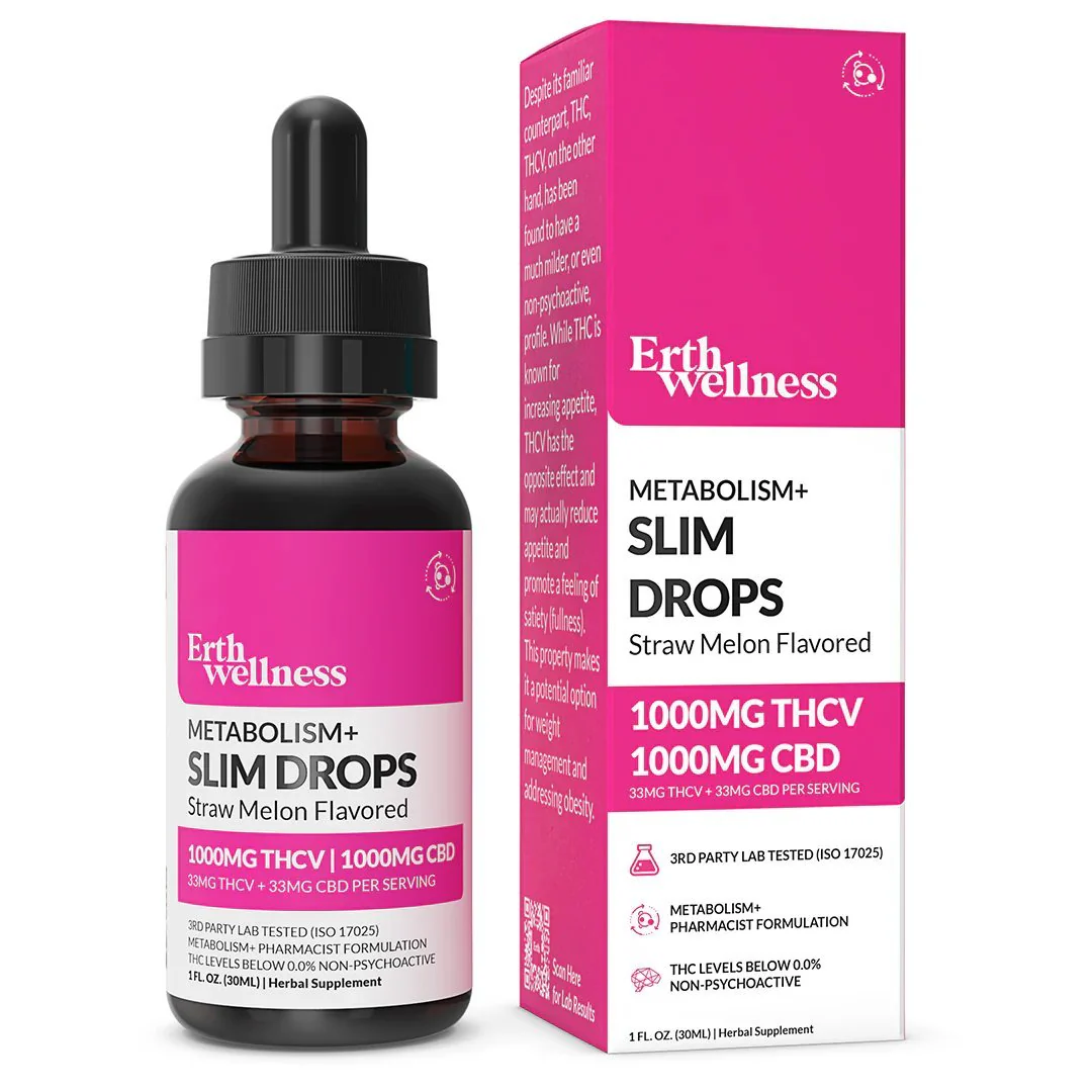 Erth Wellness Metabolism+ SLIM DROPS - Strawmelon