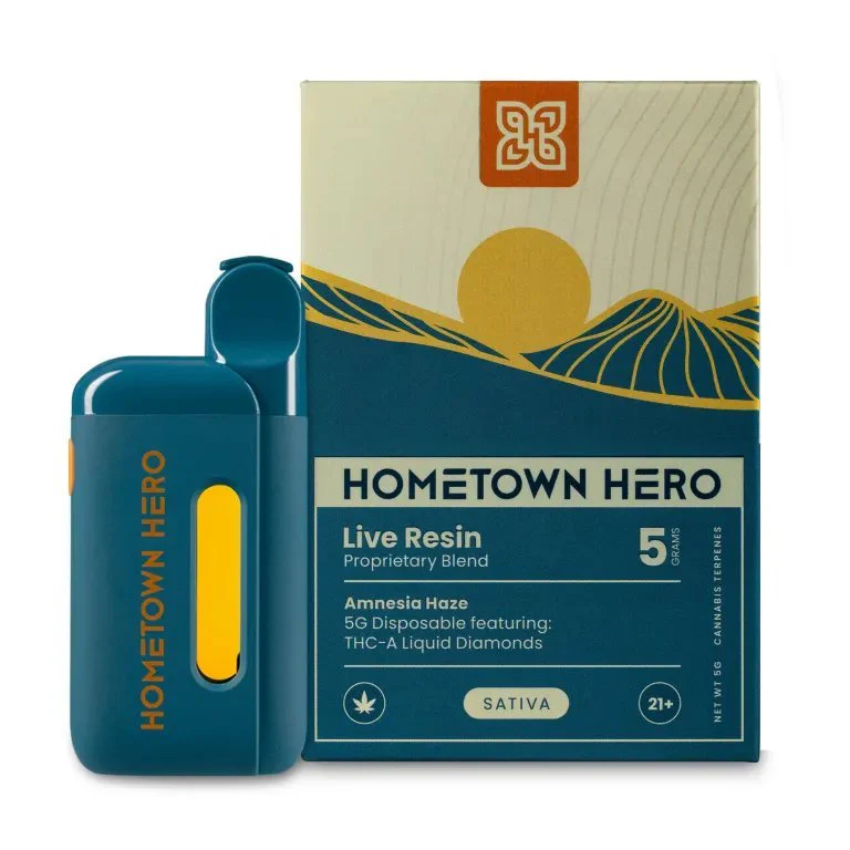 Hometown Hero THC-A Disposable Vape - 5g - Amnesia Haze