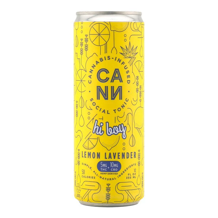 Cann Delta 9 / CBD Infused Seltzer - 12oz - Lemon Lavender Flavor