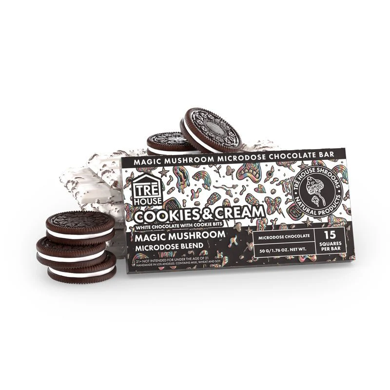 TreHouse Magic Mushroom Chocolate Bar - Cookies & Cream