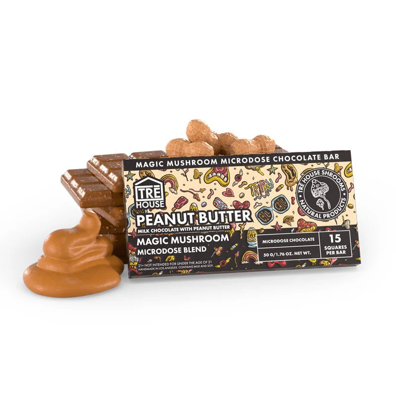TreHouse Magic Mushroom Chocolate Bar - Peanut Butter