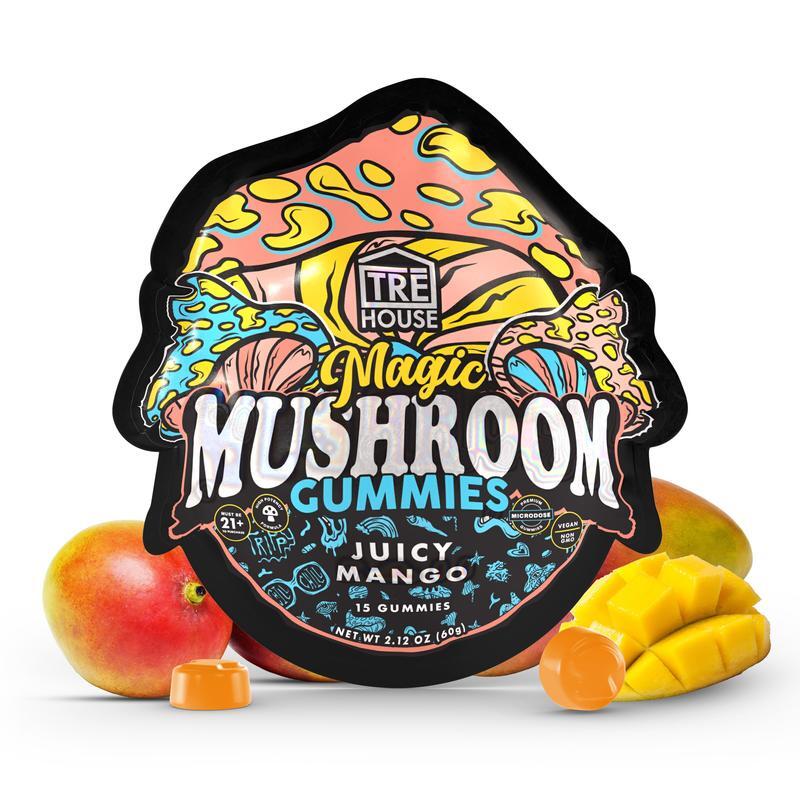 TreHouse Magic Mushroom Gummies - Juicy Mango Flavor
