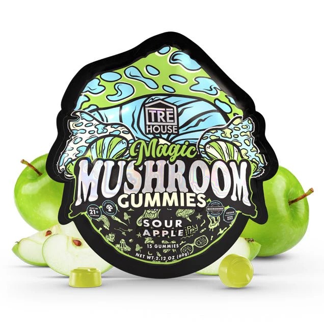 TreHouse Magic Mushroom Gummies - Sour Apple Flavor