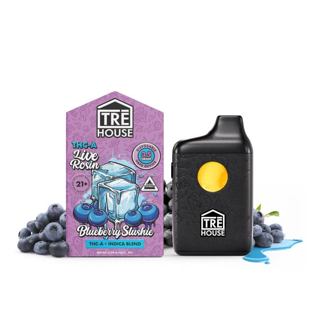 TreHouse THC-A Disposable Vape - 3.5g Indica - Blueberry Slushie