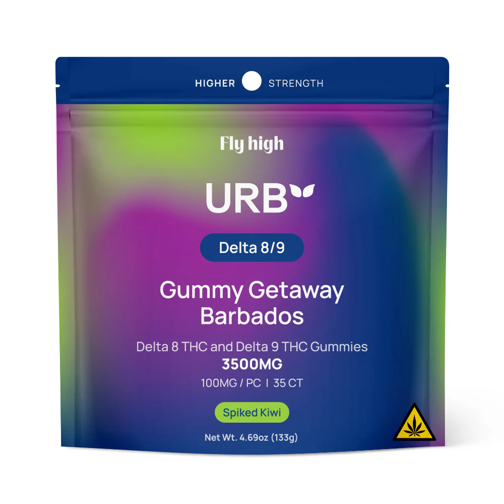 Urb Delta 9 / CBD Gummies - 25ct - 750mg - Spiked Kiwi Flavor