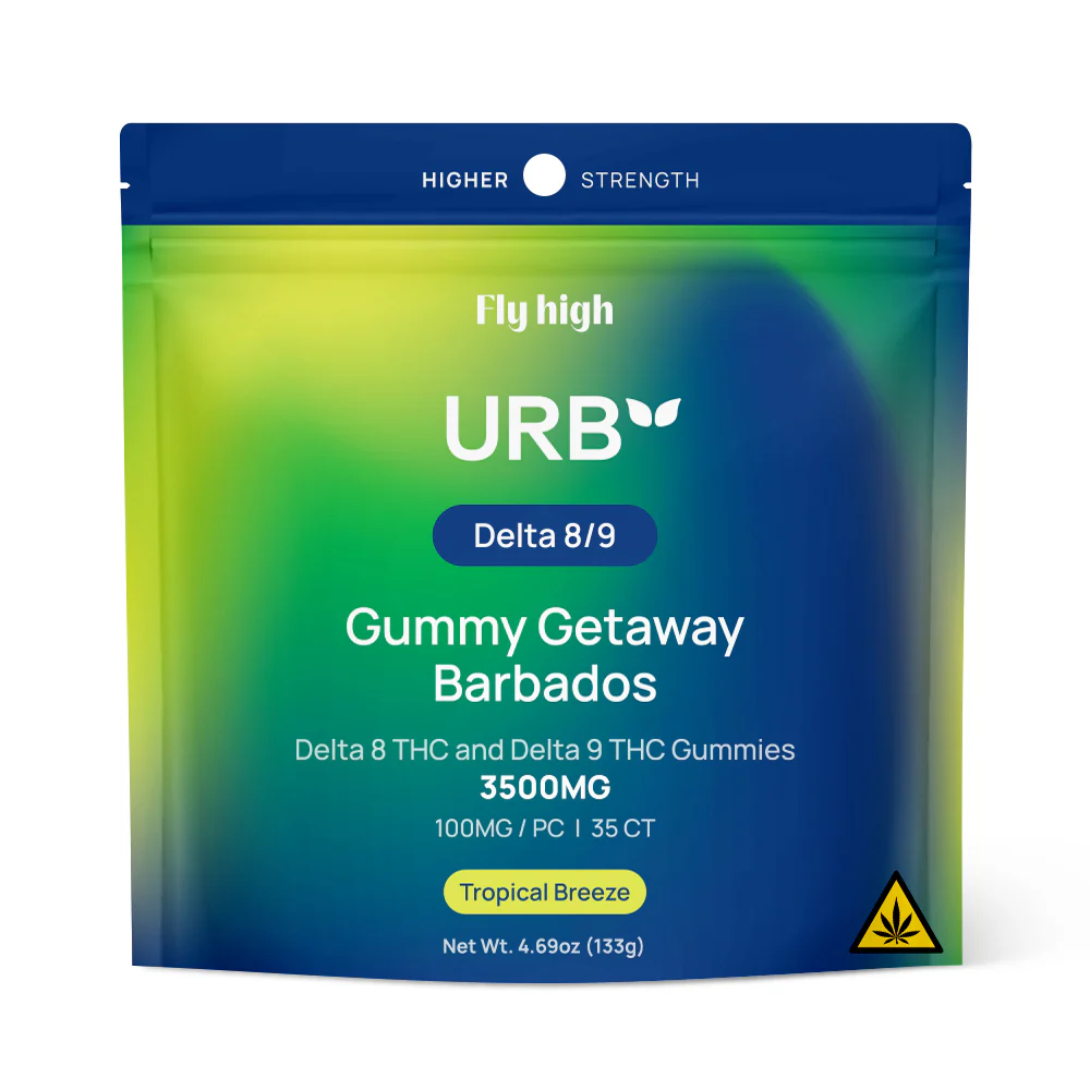 Urb Delta 8 / Delta 9 Gummies - 35ct - 3500mg - Tropical Breeze Flavor