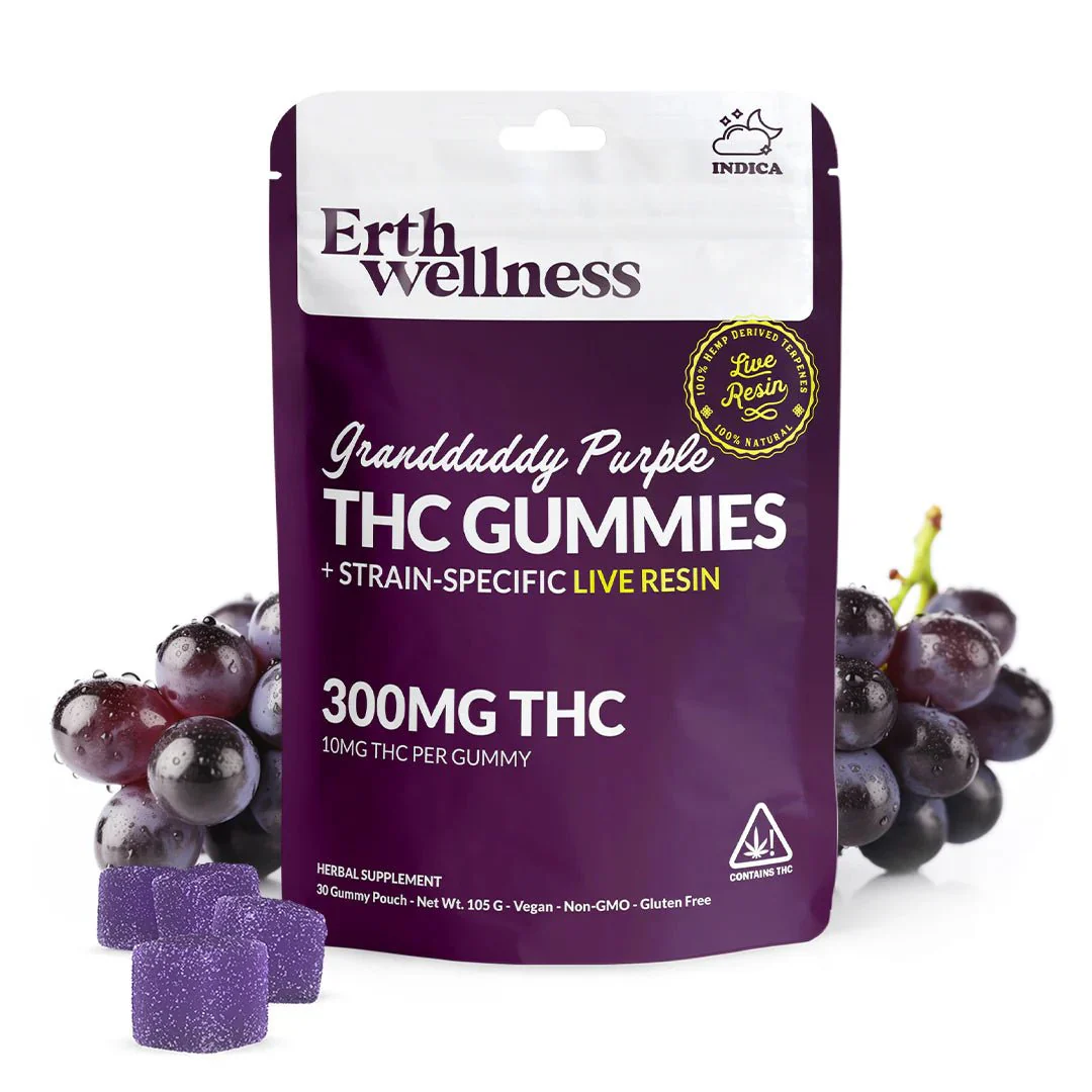 Δ9 THC Gummies - Granddaddy Purple - Live Resin (Indica) - 300mg