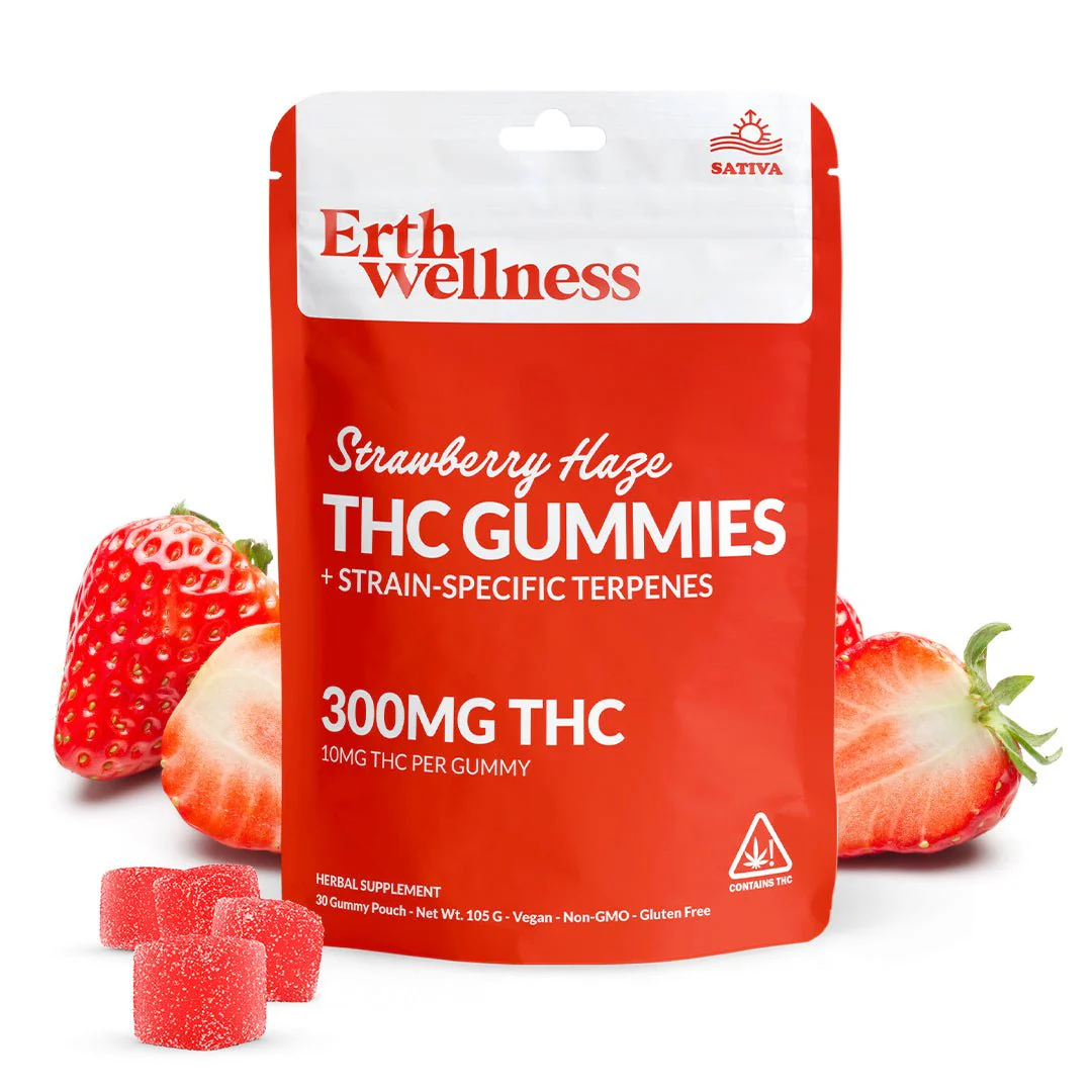 Δ9 THC Gummies - Strawberry  Haze - Strain Specific (Sativa) - 300mg
