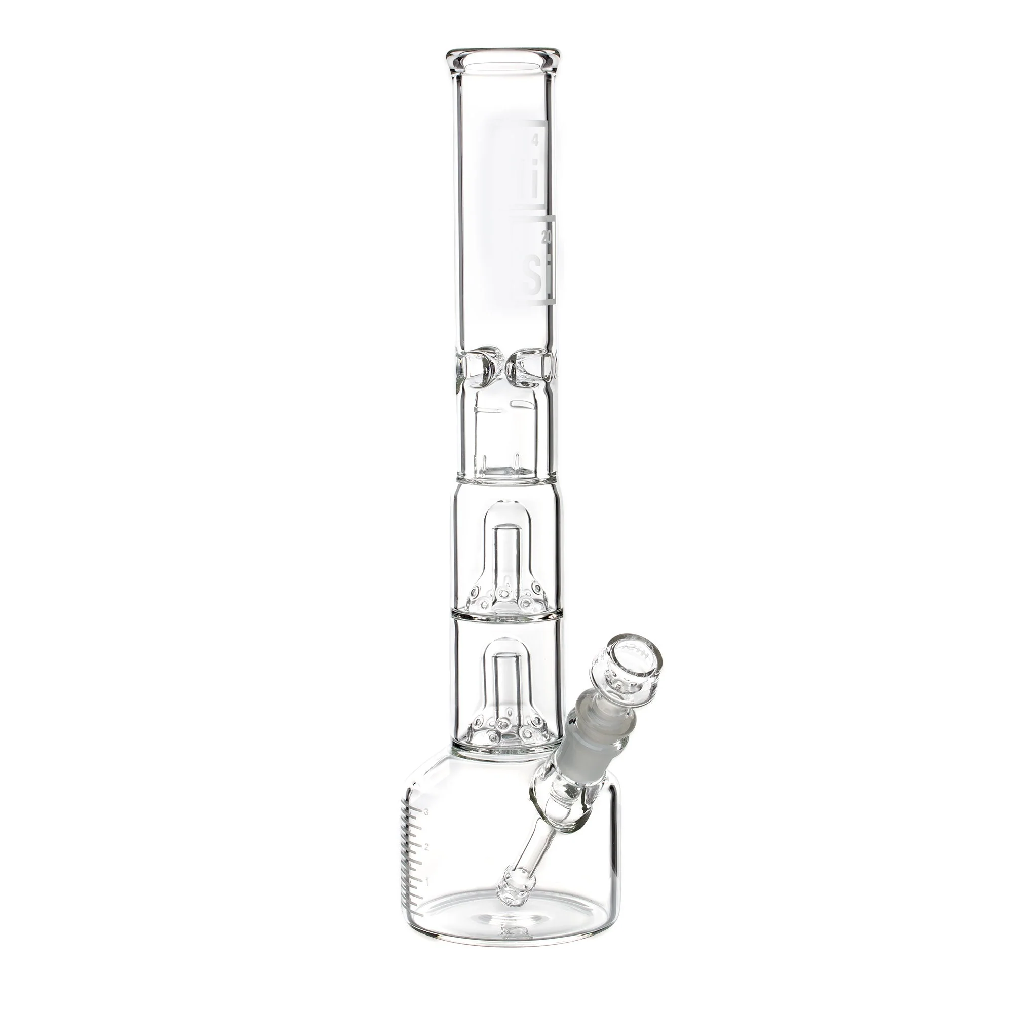 HiSi 14in Beaker Bong - Jr. Double Bell Perc v2.0