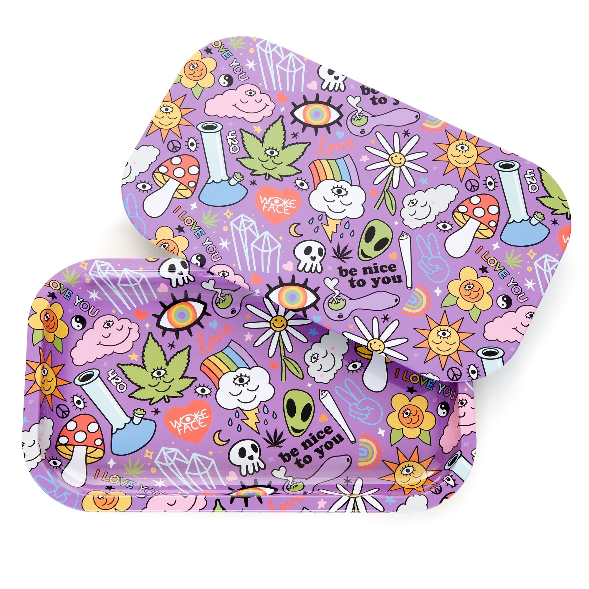 420 Science x Wokeface Rolling Tray - Wokeface Forever - With Dab Mat