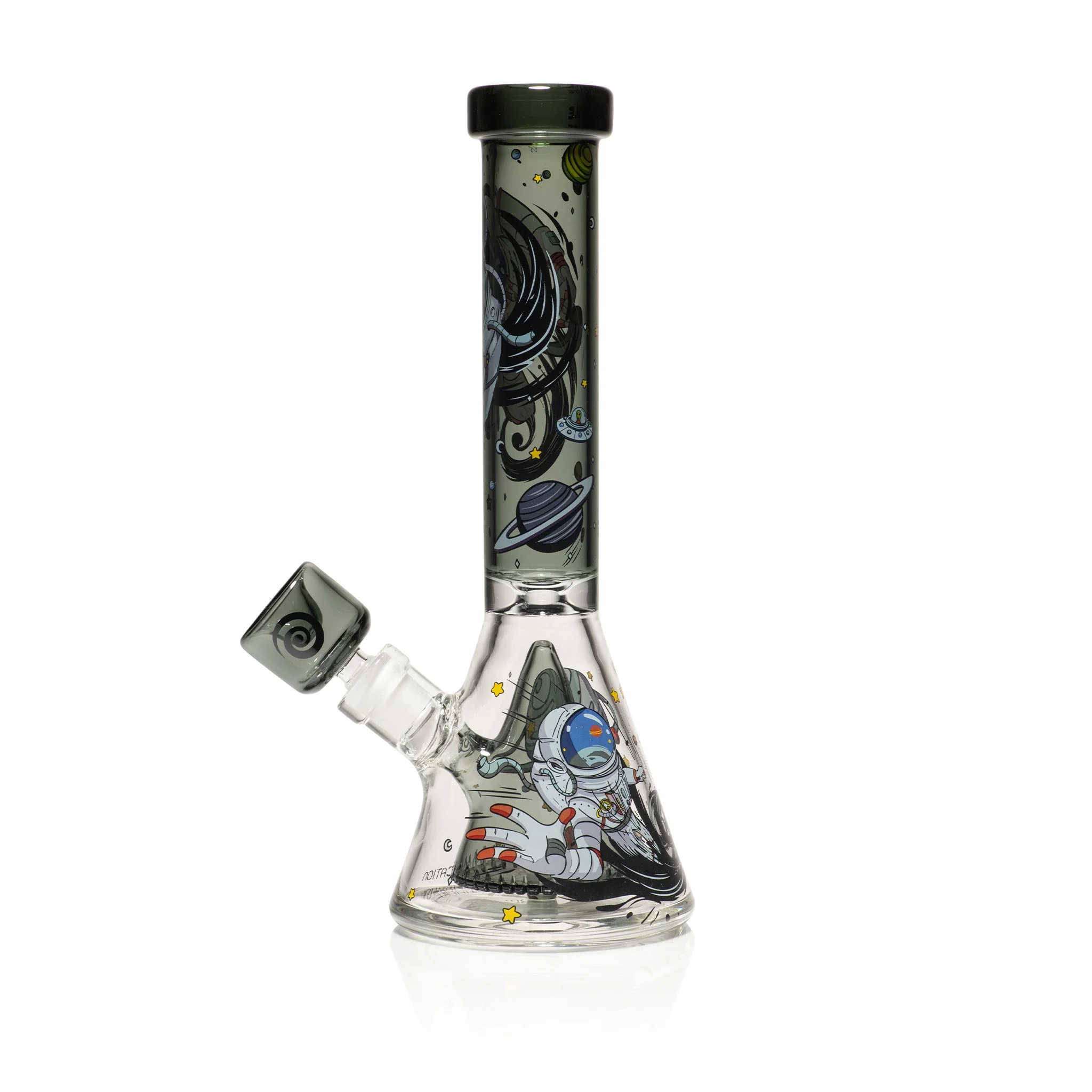 Wormhole Glass 11" Spaghettification Beaker Bong w/ Colins Perc